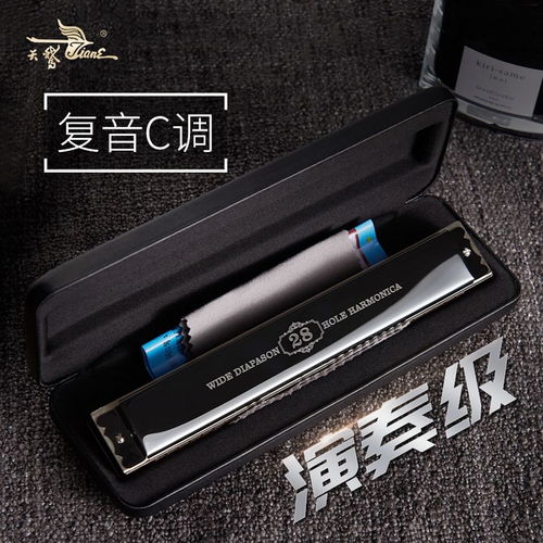 進口音簧口琴 專業(yè)28孔復音重音的天鵝演奏利器